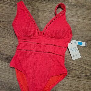 New with Tags- Women's one piece bathing suit pink